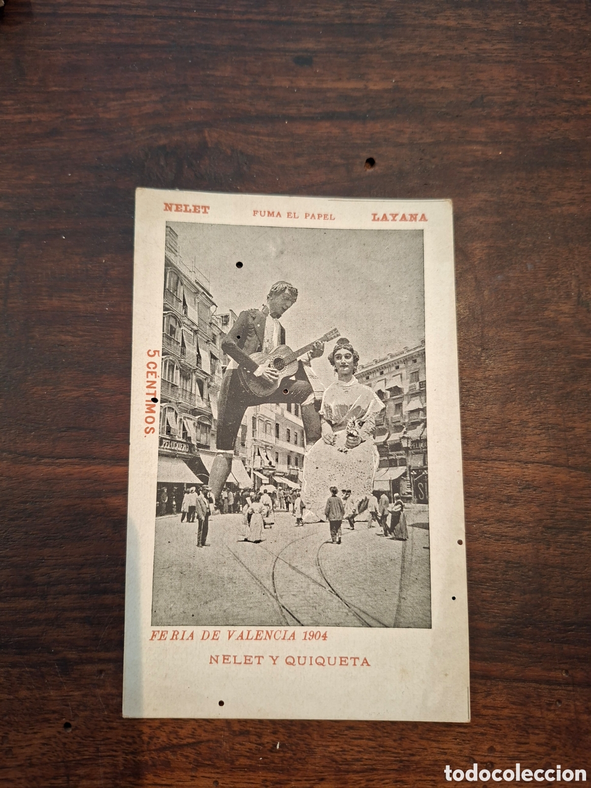 Fotograf&iacute;a antigua: Tarjeta postal feria valenciana 1904