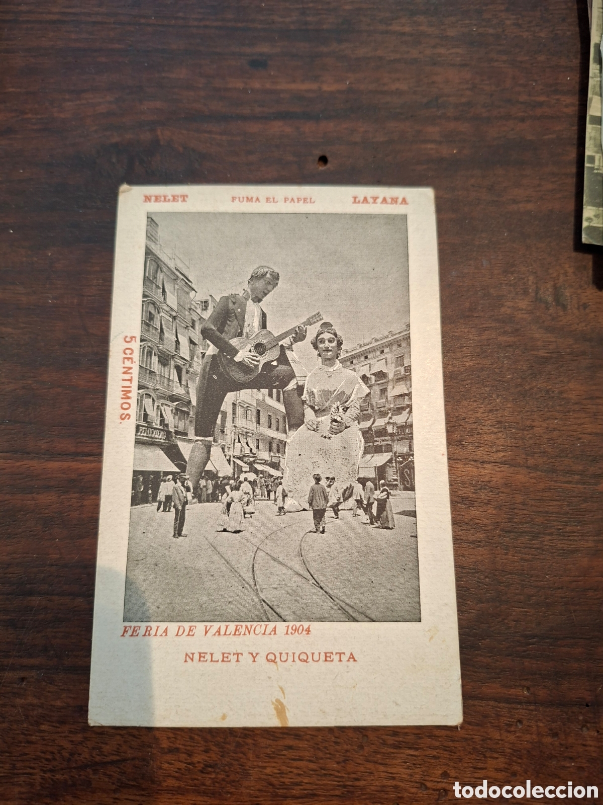 Fotograf&iacute;a antigua: Tarjeta postal feria valenciana 1904