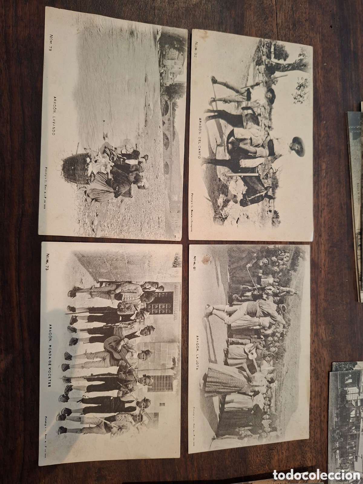 Fotograf&iacute;a antigua: 4 tarjetas postales Aragon