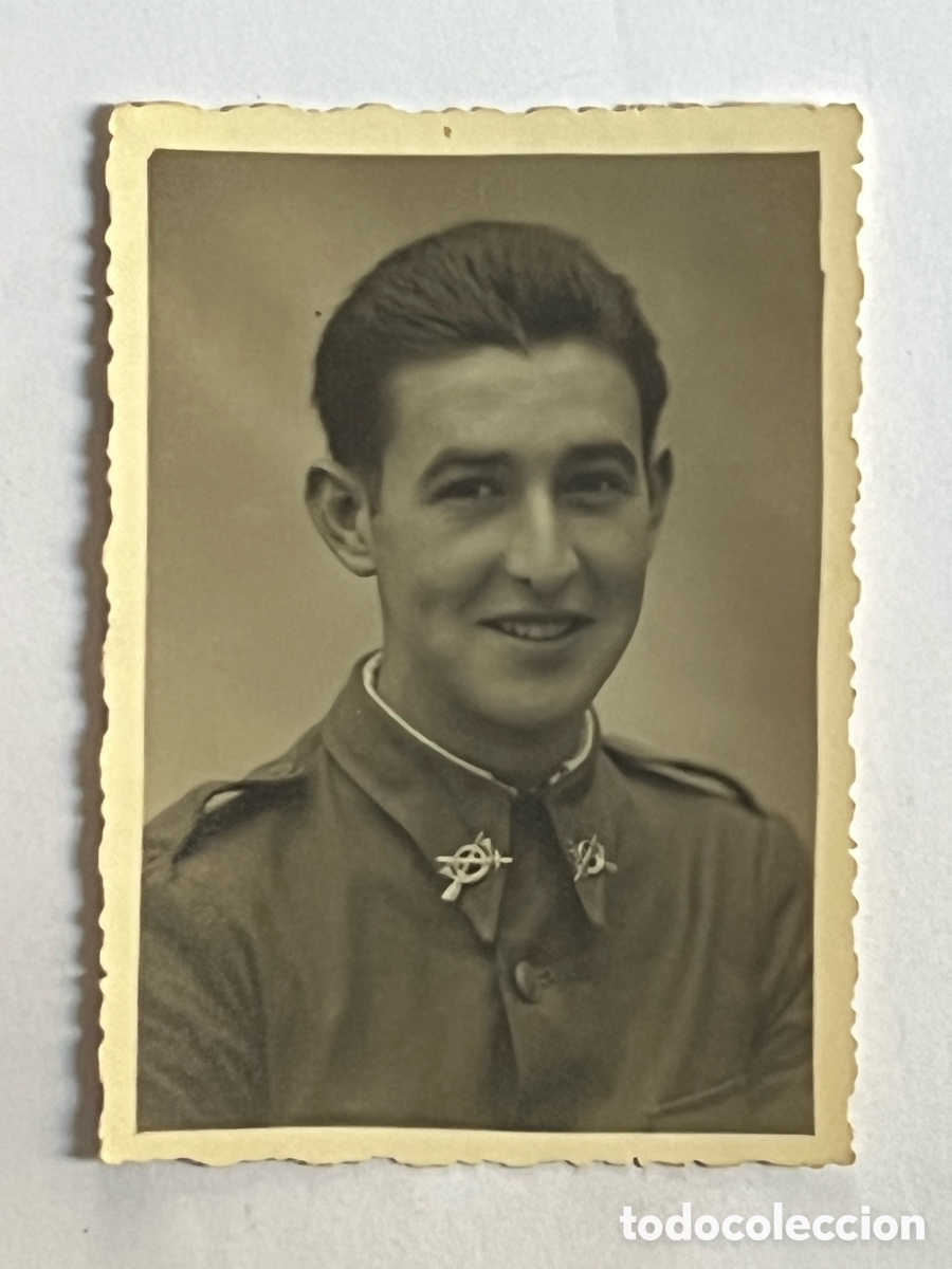 Fotograf&iacute;a antigua: ARRECIFE, MILITAR. Fotograf&iacute;a el Soldado en tierras canarias.. Foto Aquiles, (h.1945?)