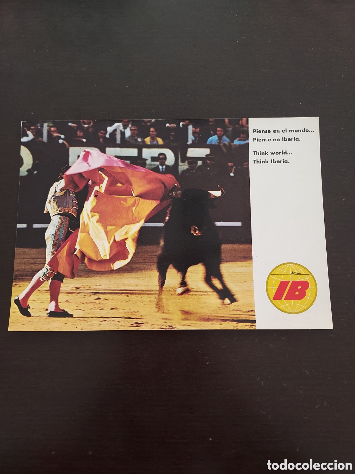 Fotograf&iacute;a antigua: Postal taurina publicitada por Iberia