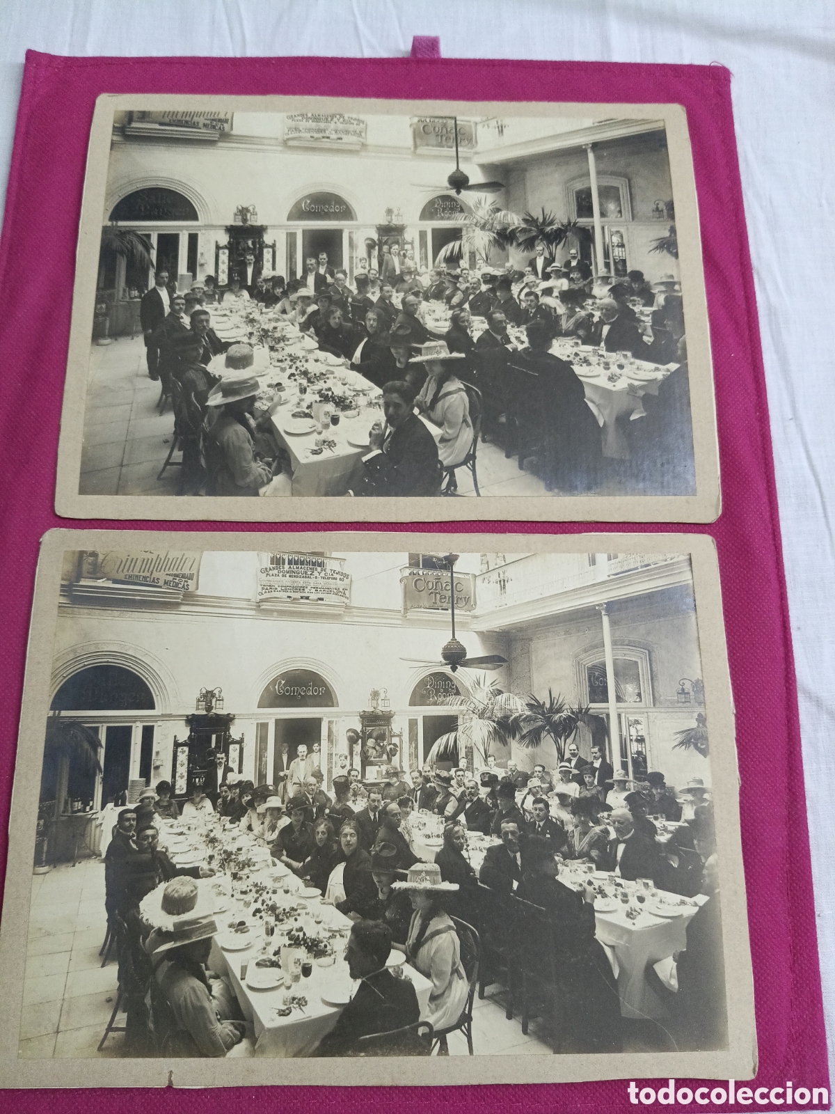 Fotograf&iacute;a antigua: FOTOGRAFIA ANTIGUA. TARJETA POSTAL. COMIDA CELEBRACION A&Ntilde;OS (1850-1890)