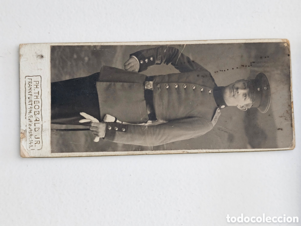 Fotograf&iacute;a antigua: ​Fotograf&iacute;a militar - Retrato de soldado prusiano / alem&aacute;n - Ph. Theobald Jr. Frankfurt -C.1890 1910