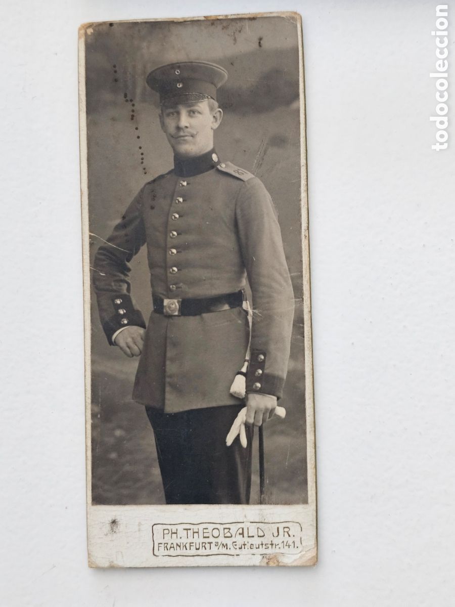 Antique Photography: ​Fotograf&iacute;a militar - Retrato de soldado prusiano / alem&aacute;n - Ph. Theobald Jr. Frankfurt -C.1890 1910
