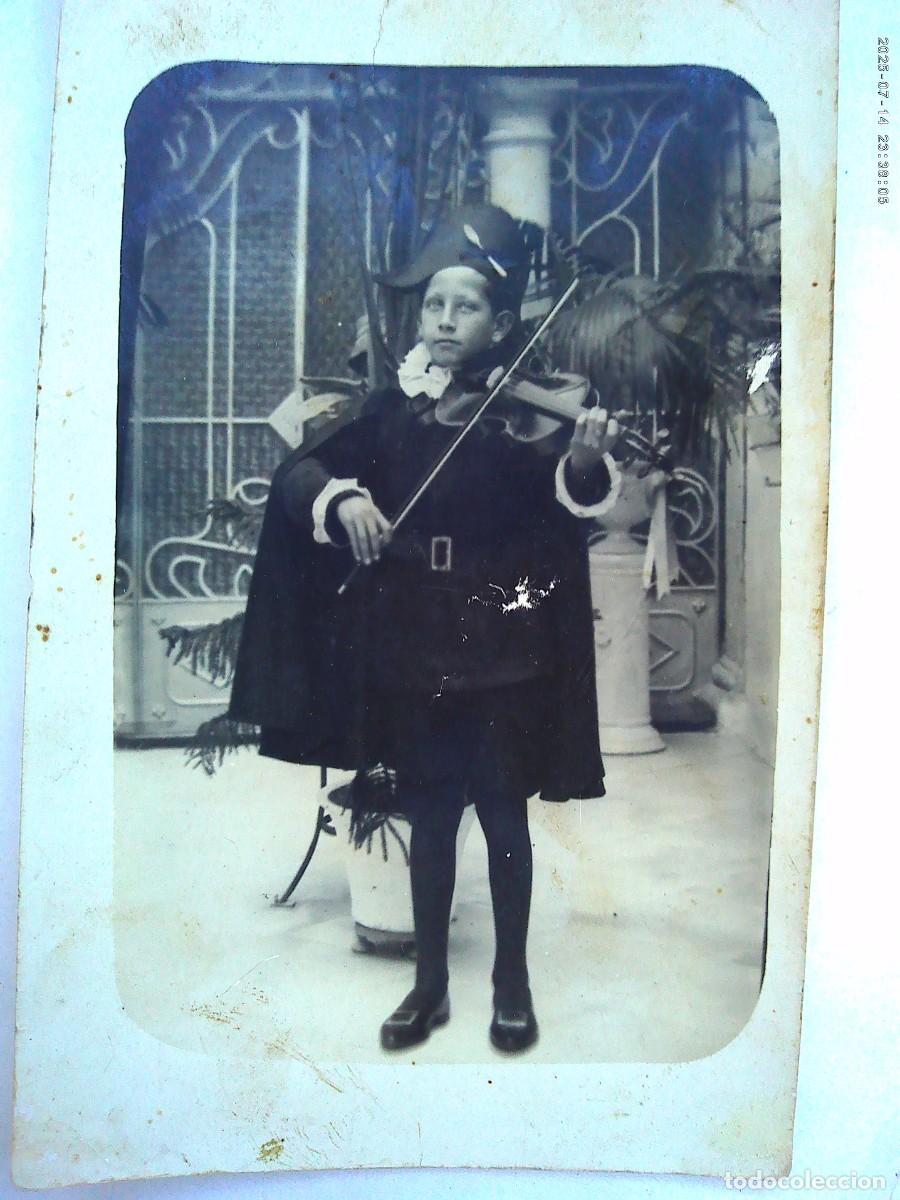 Fotograf&iacute;a antigua: BONITA FOTO DE NI&Ntilde;O VESTIDO DE TUNO CON VIOLIN , A&Ntilde;OS 20
