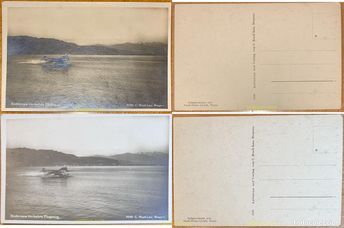 Fotograf&iacute;a antigua: TARJETA HIDRO BODENSEE - VERKEHRS FLUGZEUG. C. RISCH-LAU BREGENZ