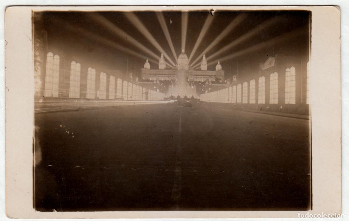 Fotograf&iacute;a antigua: Impresionante Avenida Reina Mar&iacute;a Cristina Exposici&oacute;n Internacional 1929 Barcelona Coche antiguo