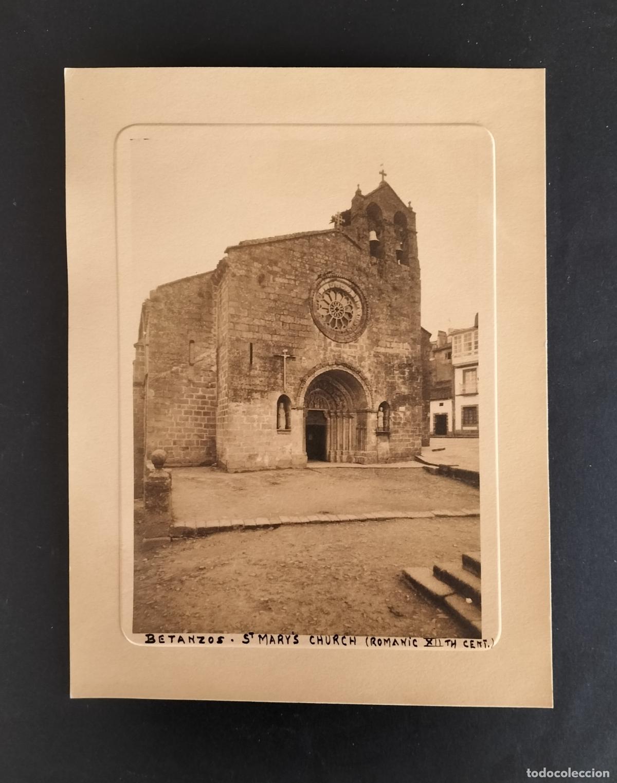 Fotograf&iacute;a antigua: BETANZOS (A CORU&Ntilde;A) - POSTAL / FOTO TOTO - IGLESIA DE SANTA MAR&Iacute;A DE AZOGUE.