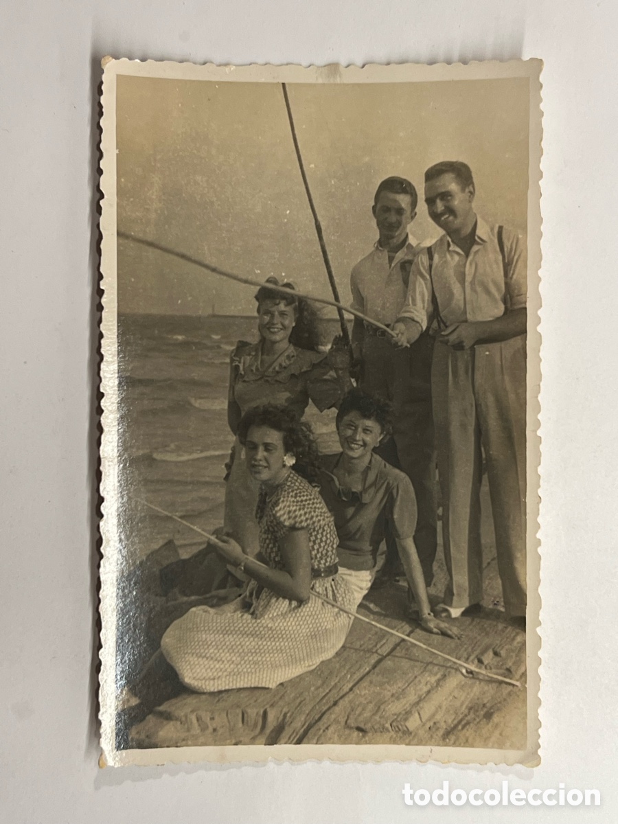 Fotograf&iacute;a antigua: VALENCIA&hellip; En el Puerto un d&iacute;a de Pesca (a.1946)