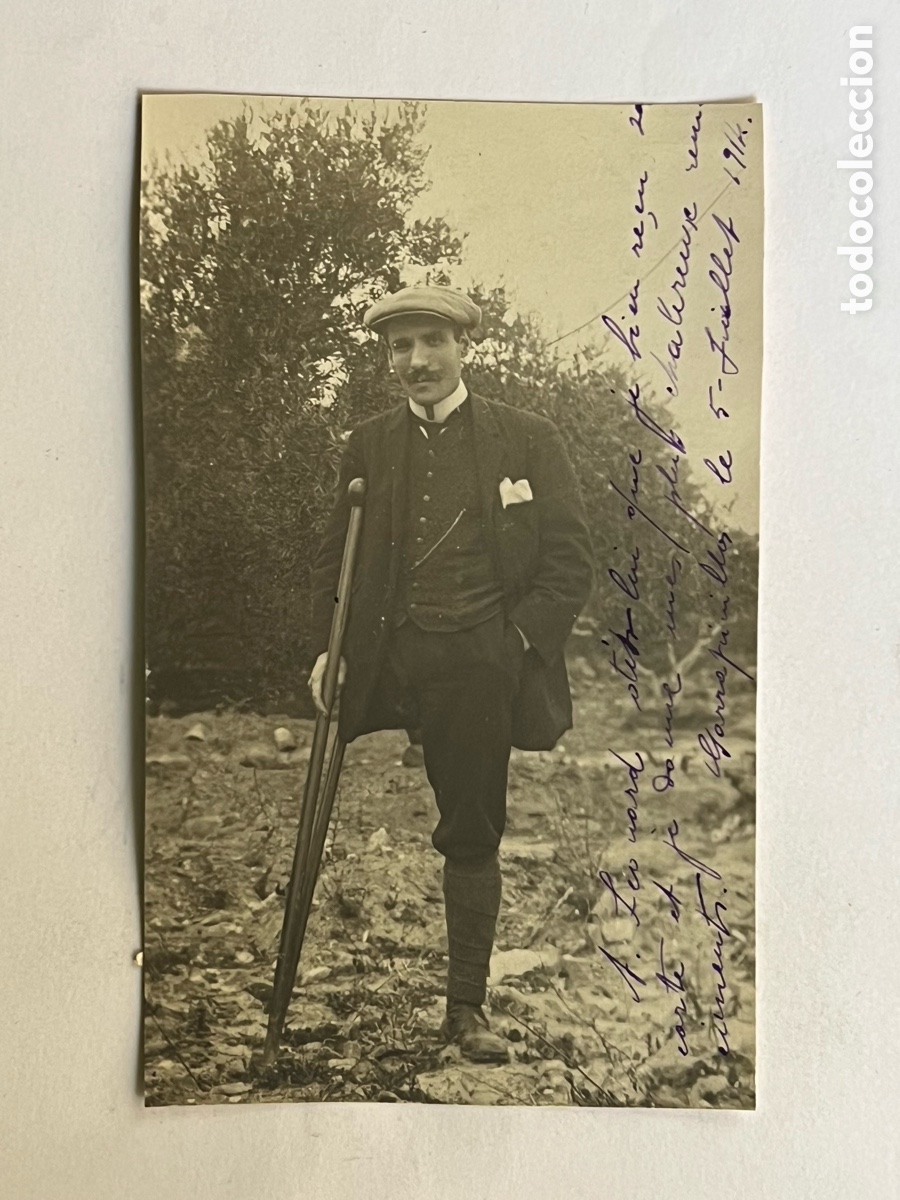 Fotograf&iacute;a antigua: GARRAPINILLOS Zaragoza. El franc&eacute;s al que le faltaba una pierna y disfrutaba de veranos en Arag&oacute;n