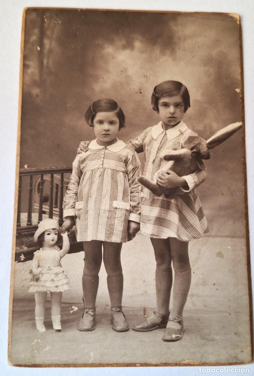 Fotograf&iacute;a antigua: FOTO POSTAL MUY ANTIGUA MODERNISTA (14X9) - MAS DE 100 A&Ntilde;OS - ESTUDIO JOS&Eacute; ALONSO - NI&Ntilde;AS Y MU&Ntilde;ECOS