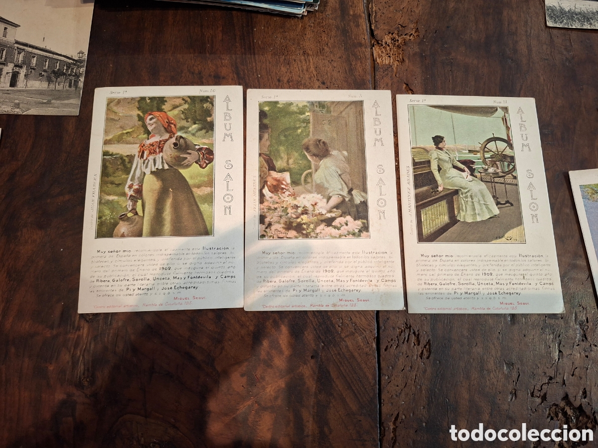 Photographie ancienne: Postales album salon