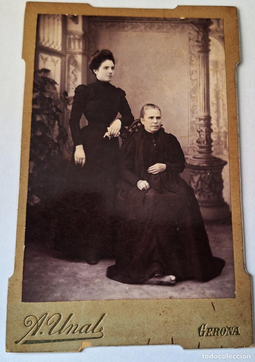 Fotograf&iacute;a antigua: FOTO POSTAL MUY ANTIGUA MODERNISTA (17X 11) - MAS DE 100 A&Ntilde;OS - FOTOGRAFIA A. UNAL - SE&Ntilde;ORAS DE LUTO