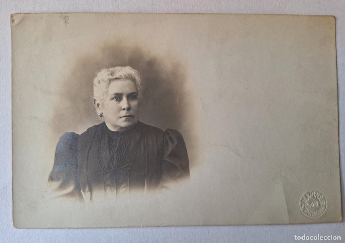 Fotograf&iacute;a antigua: FOTO POSTAL MUY ANTIGUA MODERNISTA (13 X 9) - MAS DE 100 A&Ntilde;OS - SE&Ntilde;ORA