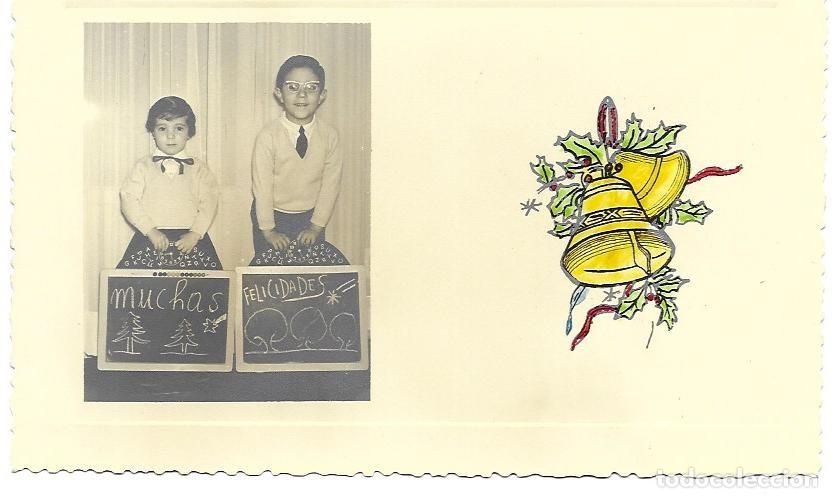 Fotograf&iacute;a antigua: Dos felicitaciones familiares navide&ntilde;as (1964 / 1967) con fotografia. El ni&ntilde;o, Juan M. Torra Lopez.
