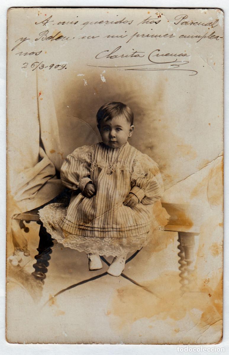 Fotograf&iacute;a antigua: Celedonio P. L&oacute;pez, Madrid. Beb&eacute;. A&ntilde;os 10 rc