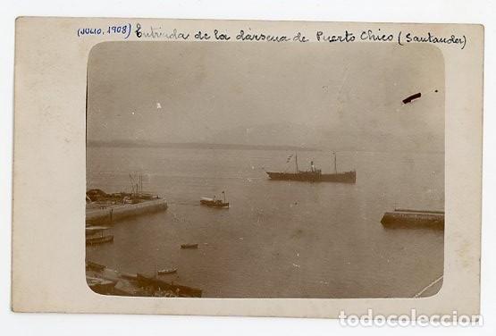 Fotograf&iacute;a antigua: SANTANDER. CANTABRIA. ENTRADA A PUERTO CHICO. 1908. ORIGINAL