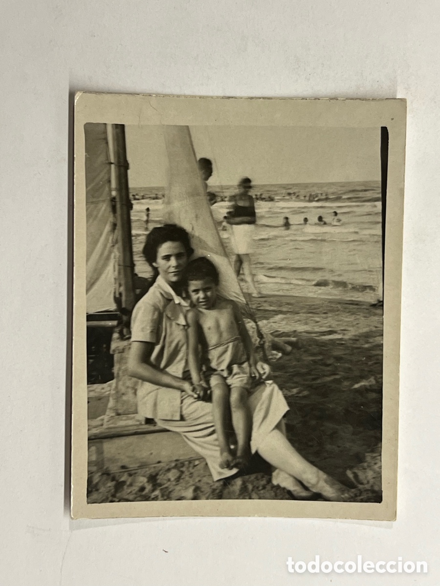 Fotograf&iacute;a antigua: MINUTEROS Y EL MAR.. Fot&oacute;grafos de calle.. Postguerra ciivil espa&ntilde;ola.. FOTOCOL (h.1945?)