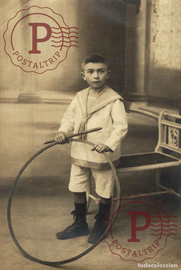 Photographie ancienne: RPPC. FOTOPOSTAL. NI&Ntilde;O. KID. ENFANT. JUGUETE. TOY. JOUET