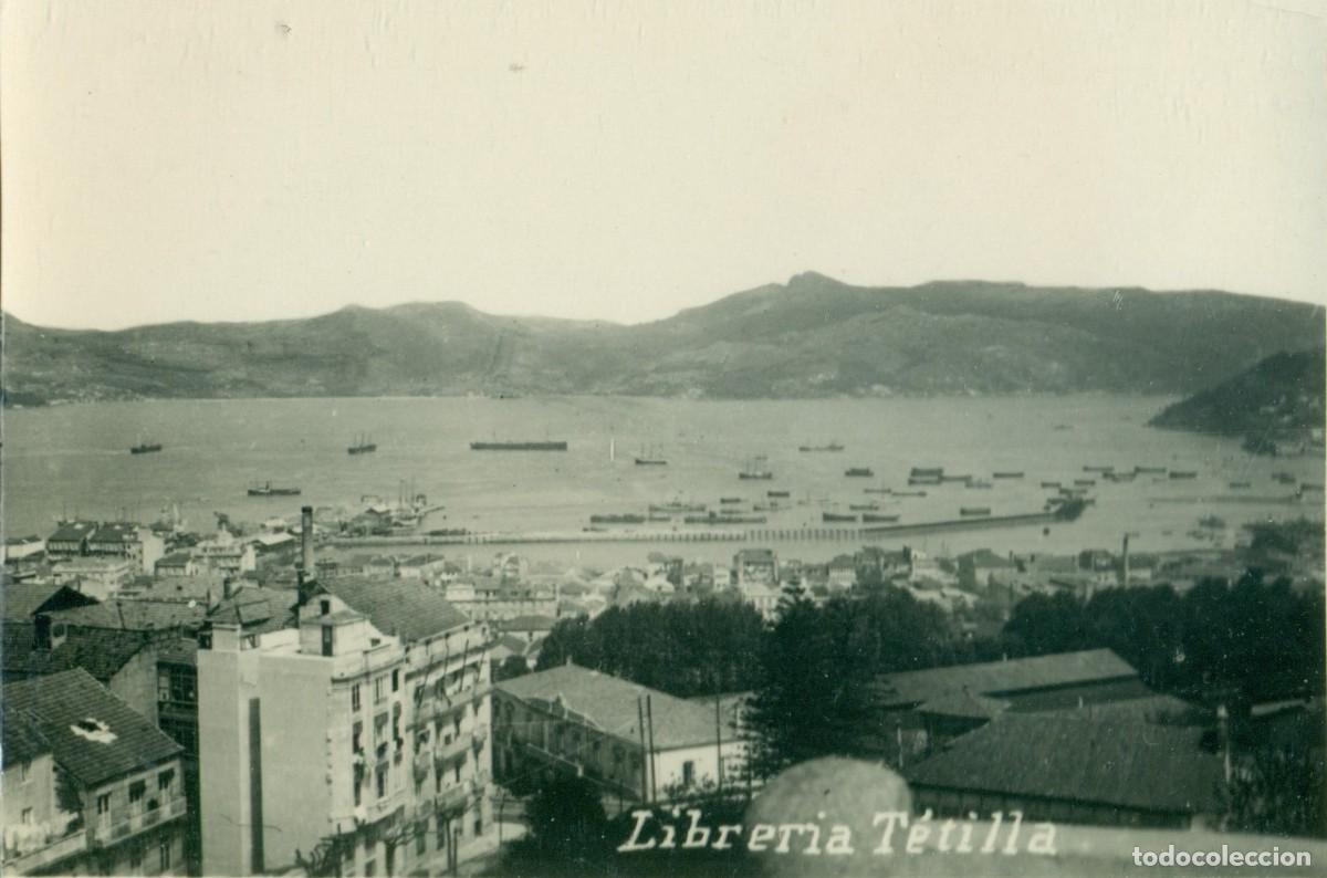 Fotograf&iacute;a antigua: GALICIA. VIGO. VISTA GENERAL. LIBRER&Iacute;A TETILLA. HACIA 1940. MUY RARA.