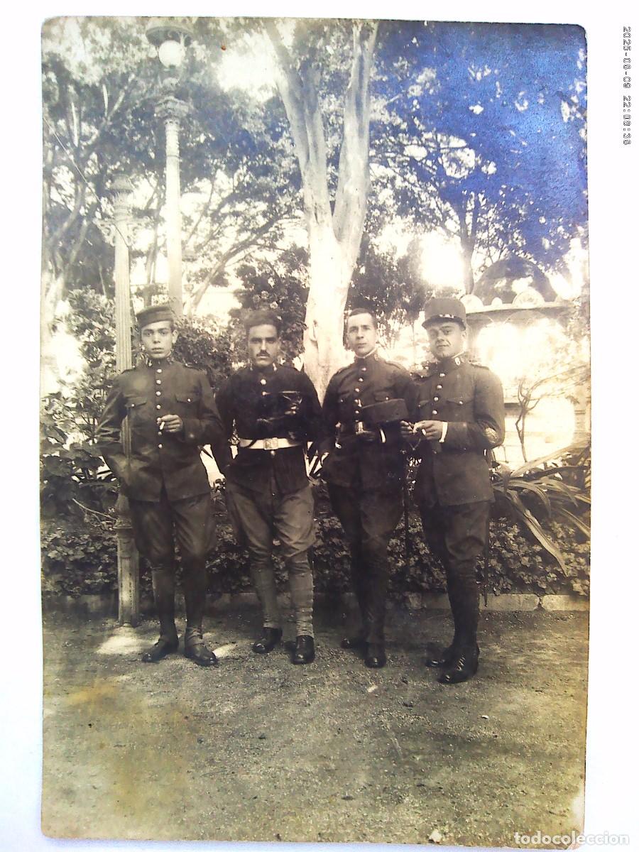 Photographie ancienne: MINUTERO MILITARES DEL RGTO. INFANTERIA TENERIFE 64&ordm; Y ARTILLERO , PRINCIPIOS DE SIGLO