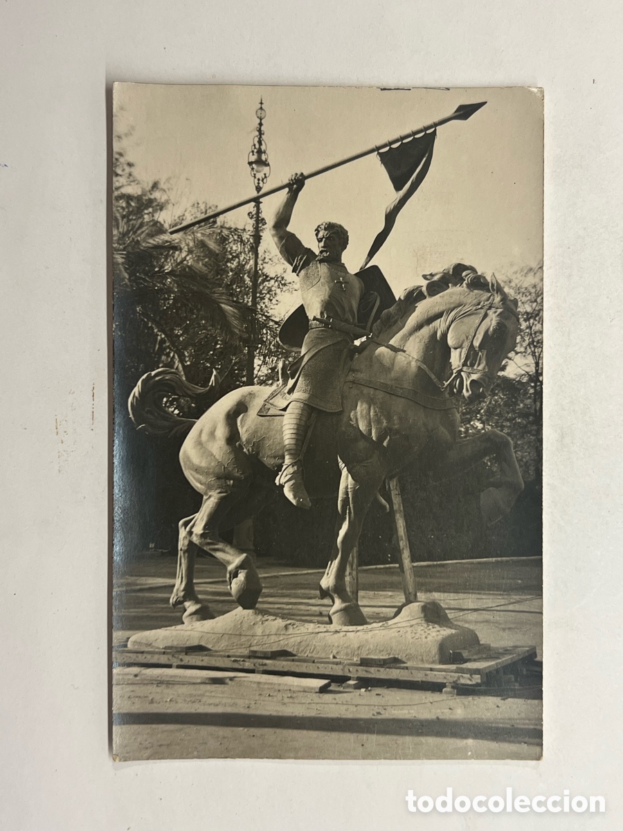 Fotograf&iacute;a antigua: SEVILLA. Cid Campeador, creada por la escultora estadounidense Anna Hyatt Huntington en 1927
