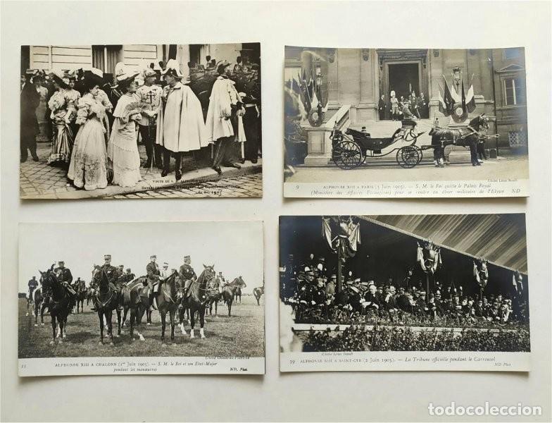 Fotograf&iacute;a antigua: Cuatro postales francesas de la visita de Alfonso XIII a Francia en 1905. Con autores de los clich&eacute;s