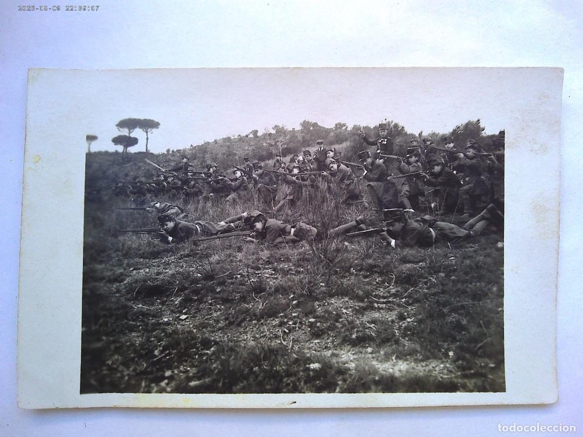 Fotografia antica: FOTO DE NI&Ntilde;OS EN MANIOBRAS , BATALLON INFANTIL . PRINCIPIOS DE SIGLO
