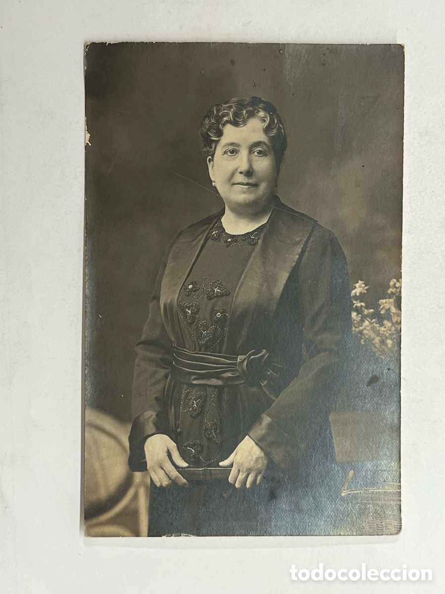 Fotograf&iacute;a antigua: ZARAGOZA.. Fotograf&iacute;a de la T&iacute;a Caridad a su sobrina Lola.., dedicada Mayo de 1918