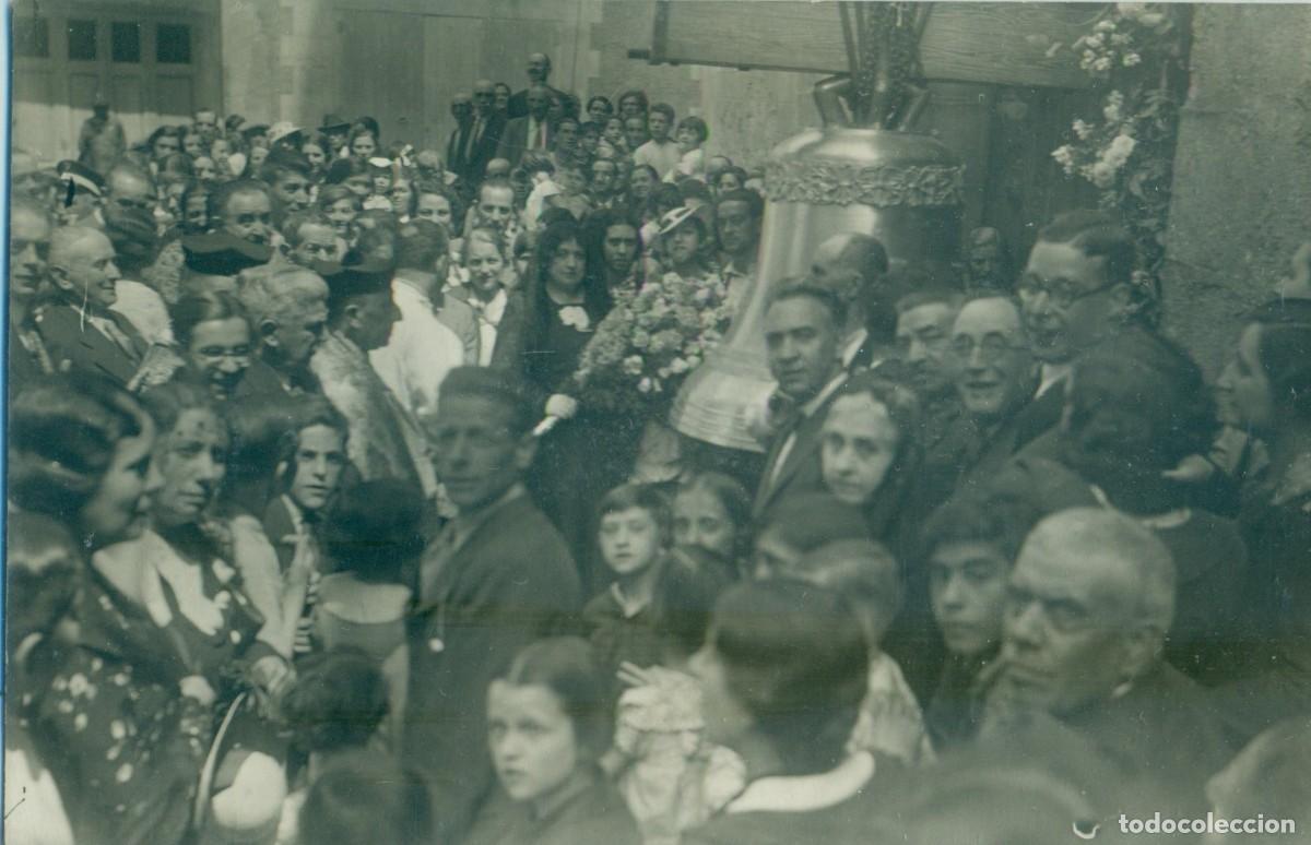 Fotograf&iacute;a antigua: PUIGCERD&Aacute;. BENDICI&Oacute;N DE UNA CAMPANA. 1935. FOTO SICART. MUY RARA