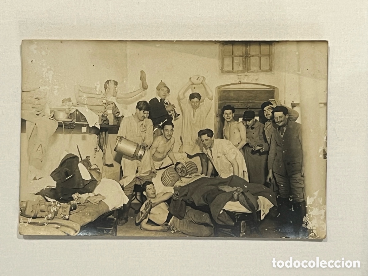 Fotograf&iacute;a antigua: LUN&Eacute;VILLE (Francia) Primera Guerra Mundial.. los soldados se divierten.. PHOTO MILITAIRE