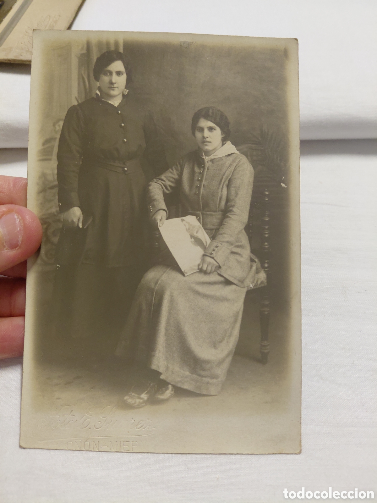 Fotograf&iacute;a antigua: ANTIGUA FOTOGRAFIA SE&Ntilde;ORITAS FOTOGRAFO SUAREZ ON&Ntilde;ON MIERES