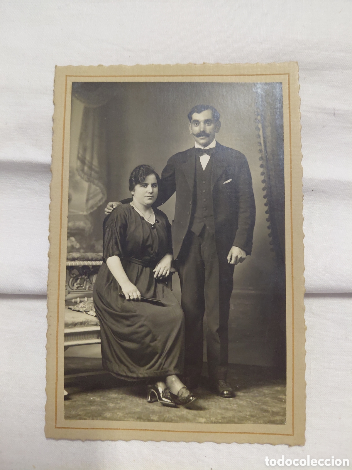 Fotograf&iacute;a antigua: ANTIGUA FOTOGRAFIA PAREJA.FOTOGRAFO ANICETO SANTANDER