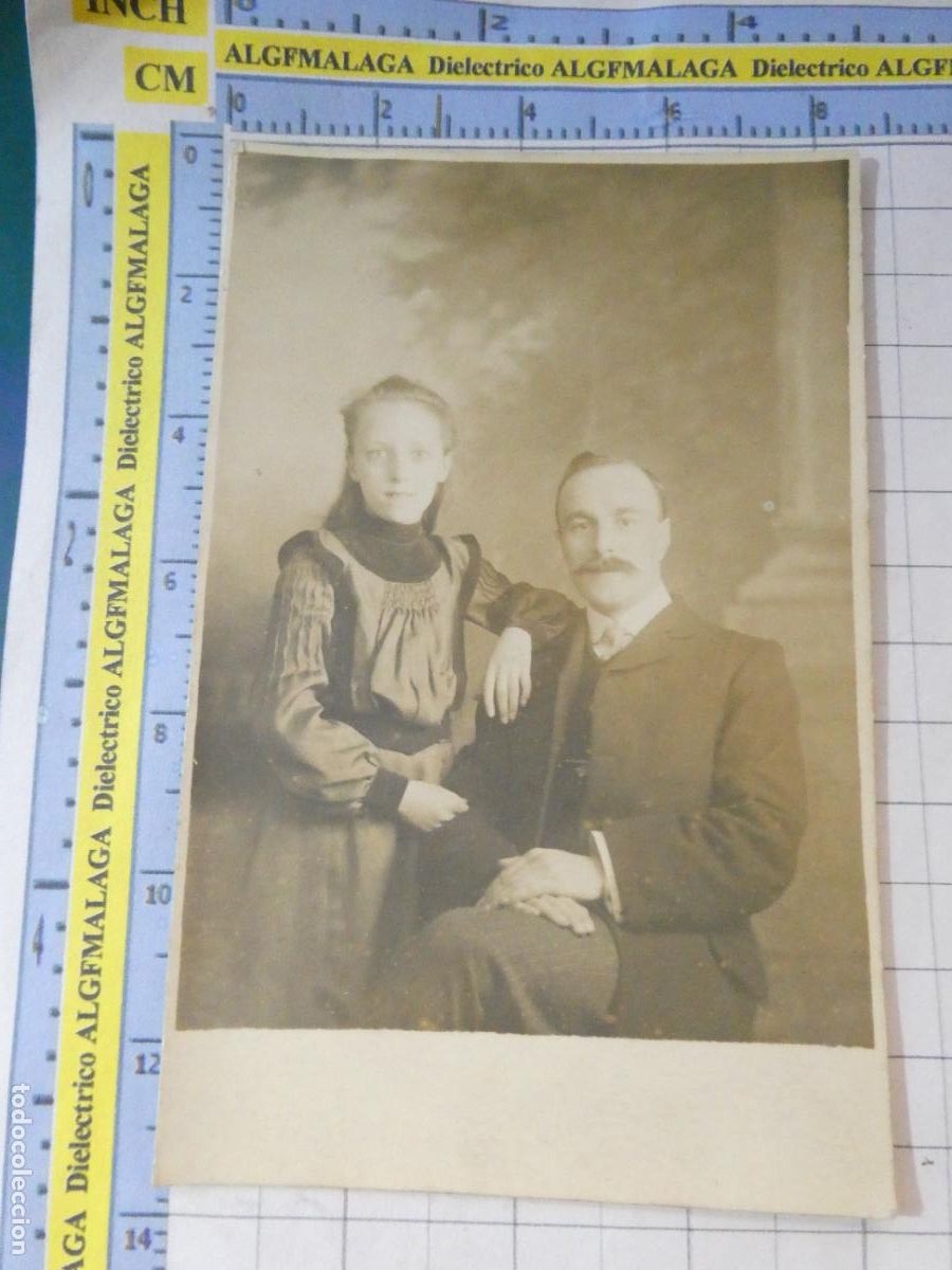Fotograf&iacute;a antigua: FOTO FOTOGRAF&Iacute;A POSTAL. A&Ntilde;O 1905 APROX. ESCOCIA IRLANDA NORTE. PADRE HIJA. 3739