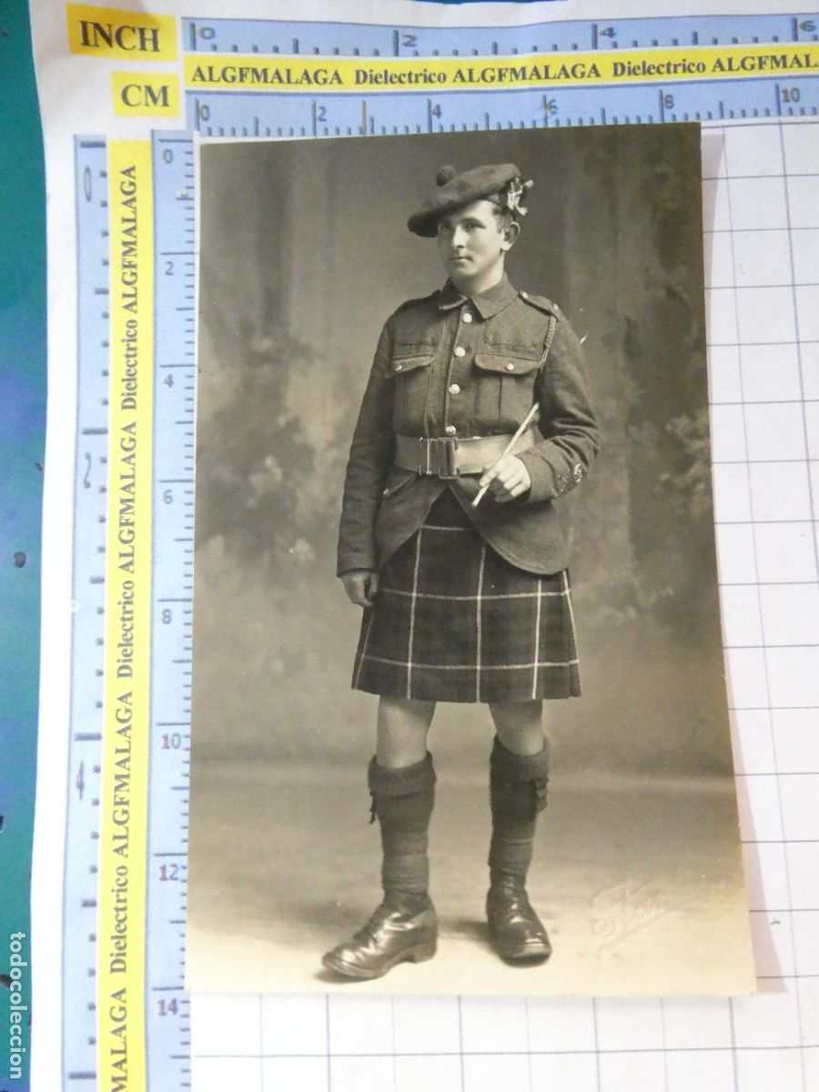 Fotograf&iacute;a antigua: FOTO FOTOGRAF&Iacute;A POSTAL. A&Ntilde;O 1905 APROX. ESCOCIA IRLANDA NORTE. TRAJE MILITAR IRLAND&Eacute;S 3749