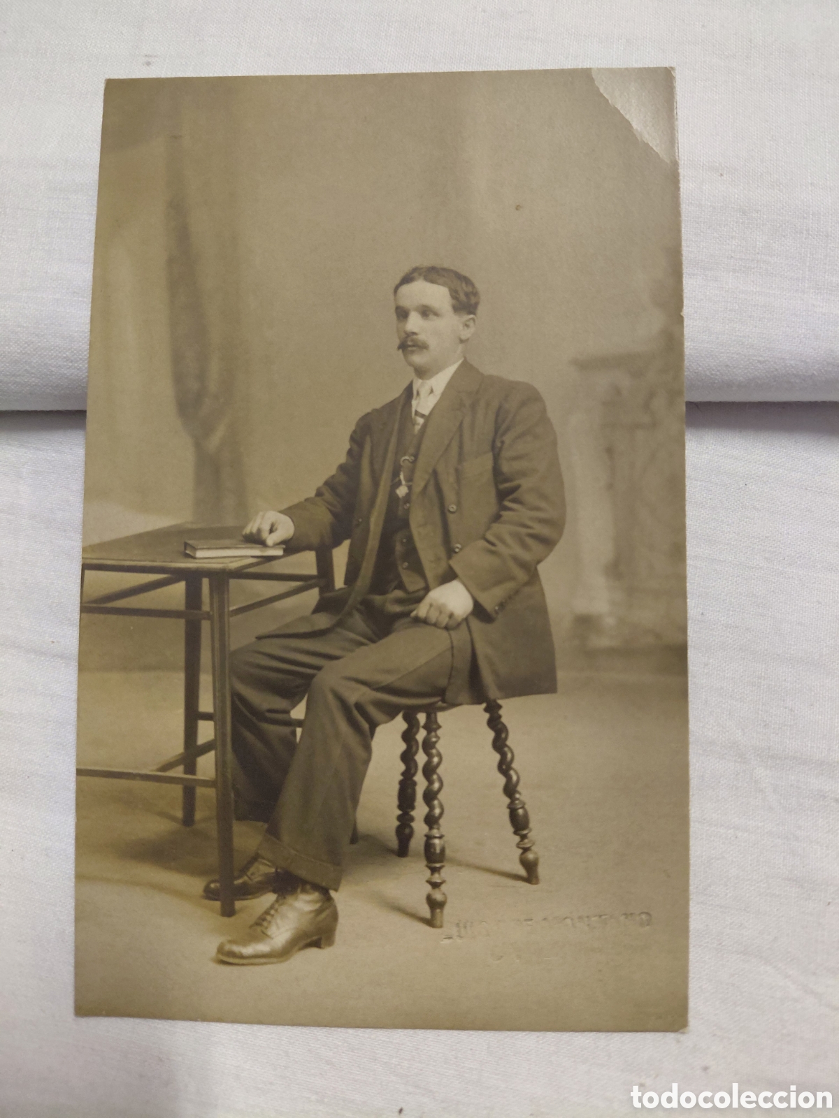 Fotograf&iacute;a antigua: ANTIGUA FOTOGRAFIA CABALLERO .FOTOGRAFO MONTANO OVIEDO
