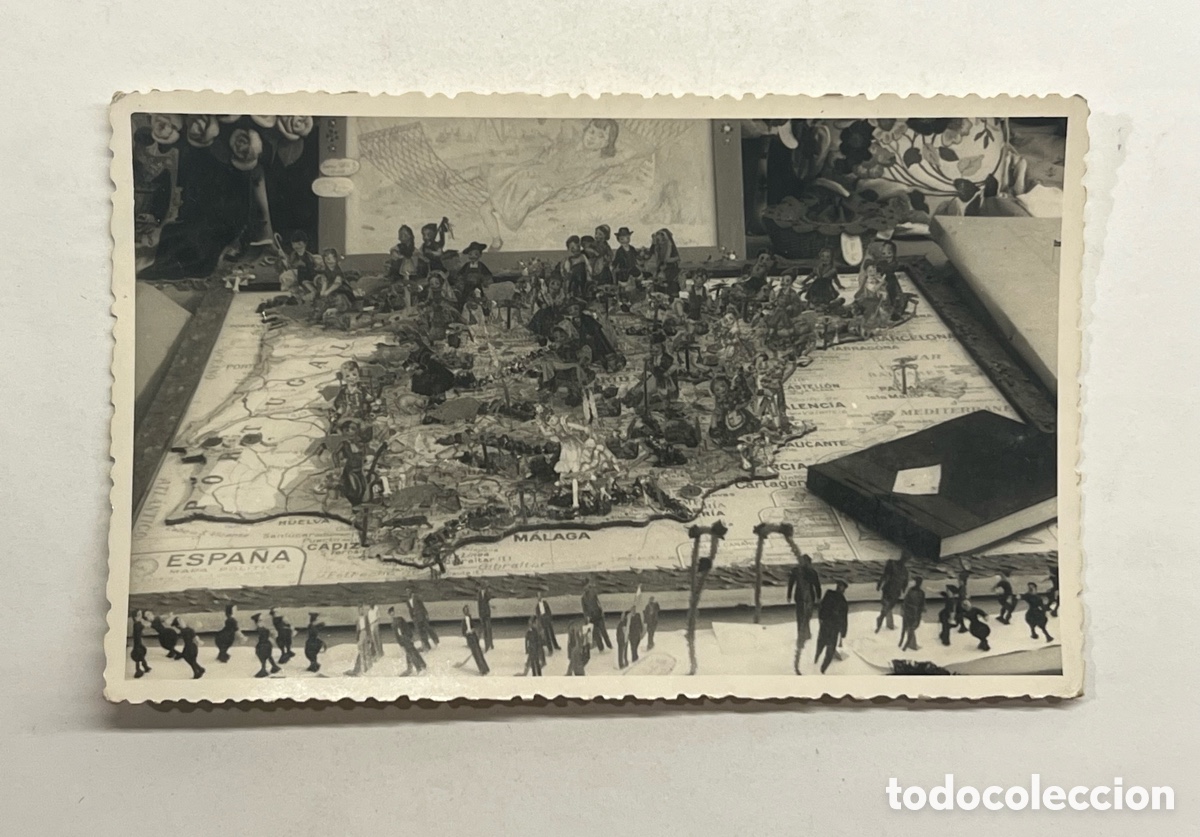 Fotograf&iacute;a antigua: CAMARLES (Tarragona) Fotograf&iacute;a talleres de la Falange y la JONS. Exposici&oacute;n de labores.. VALLVE