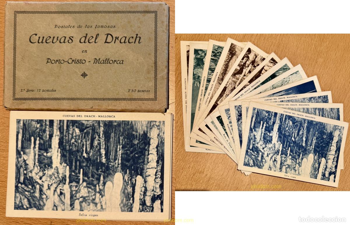 Fotograf&iacute;a antigua: 12 POSTALES CUEVAS DEL DRACH PORTO CRISTO MALLORCA. 2&ordm; SERIE