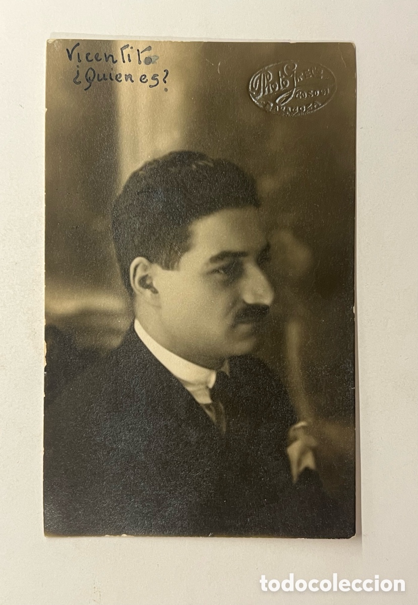 Fotograf&iacute;a antigua: ZARAGOZA.. Fotograf&iacute;a desde tierras Zaragozanas te dedica este recuerdo tu t&iacute;o Ernesto (a.1922)