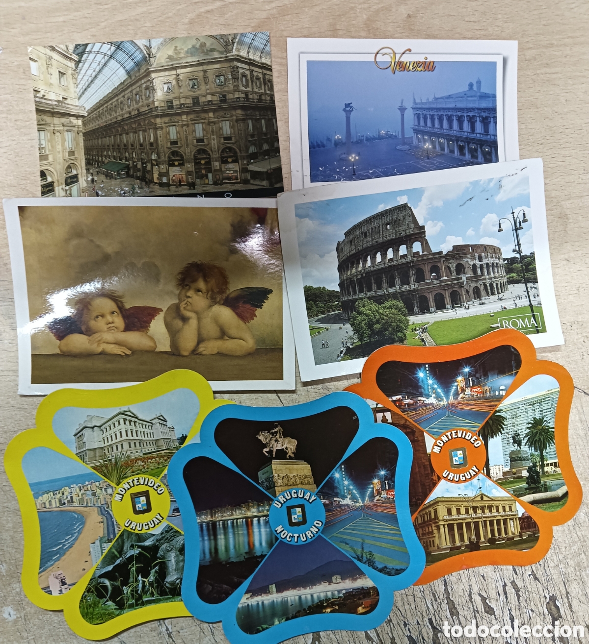 Fotograf&iacute;a antigua: Lote de Postales Vintage - Italia / Uruguay