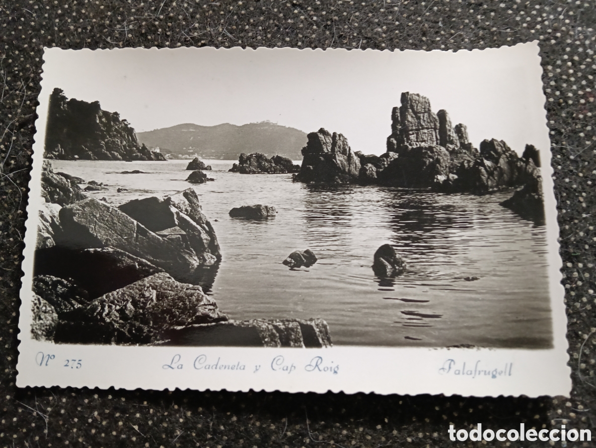 Fotograf&iacute;a antigua: Postal de la Costa Brava Palafrugell, Calella - La Cadanet&aacute; y Cap Roig, foto Puignou