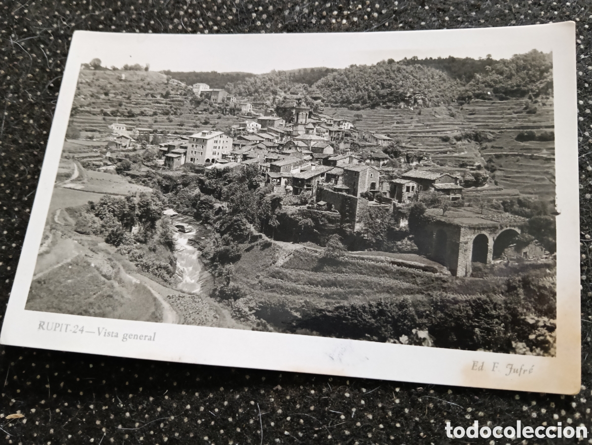 Fotograf&iacute;a antigua: Postal de 1956 de Rupit n&deg;24 vista general Ed.F. Jufre