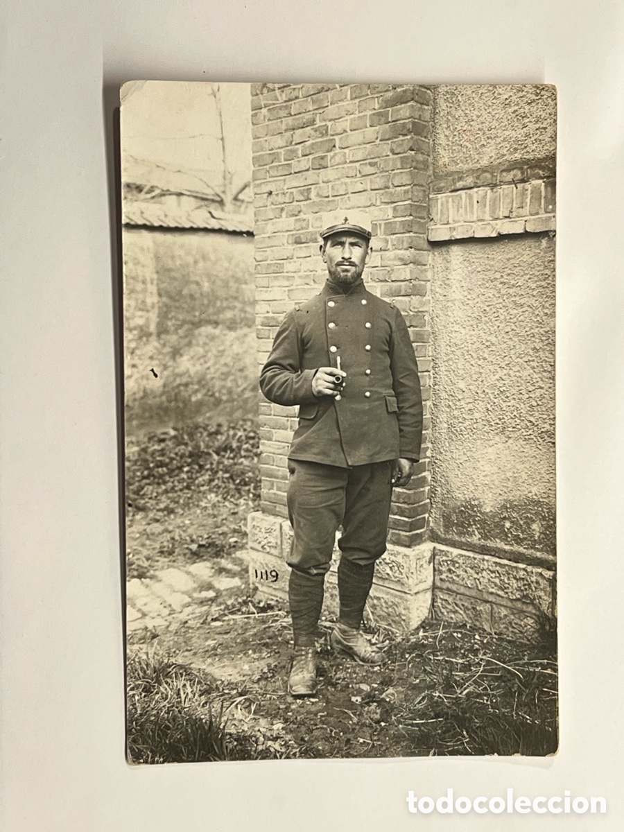 Fotograf&iacute;a antigua: NANCY, Francia.. Soldado franc&eacute;s 1a. Guerra Mundial&hellip; Photographie. P. VALCK, 15, Rue Blandan