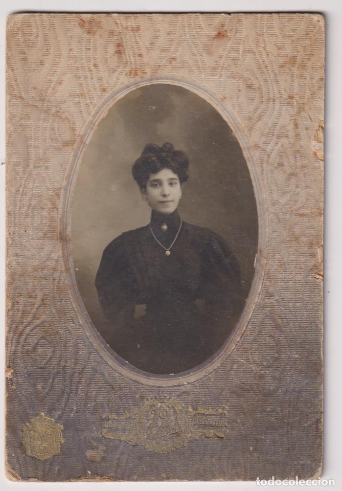 Fotograf&iacute;a antigua: Fotograf&iacute;a (10.5x6,5) Foto de la Barrera-San Sebasti&aacute;n. Fechado al dorso en 1901 o 7