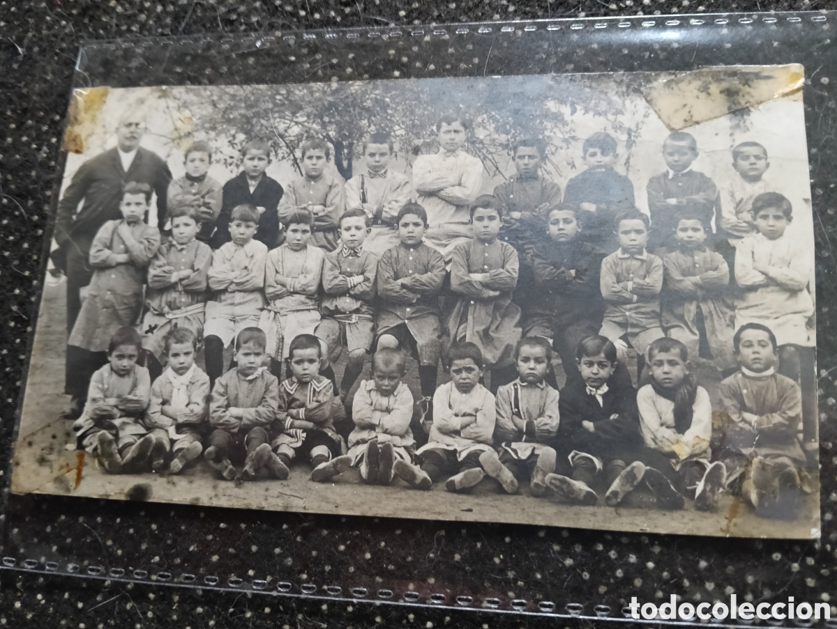 Fotograf&iacute;a antigua: 1915 Fotograf&iacute;a de los ni&ntilde;os del colegio El Lleo Roig 1915