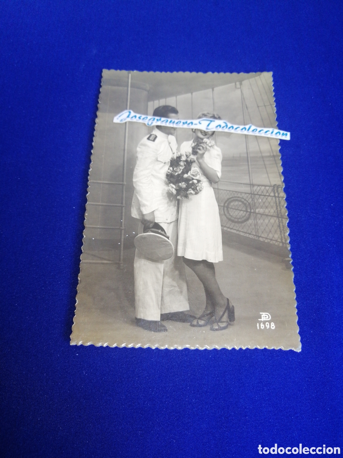 Fotograf&iacute;a antigua: EJ&Eacute;RCITO ESPA&Ntilde;OL MARINA ESPA&Ntilde;OLA MODELOS POSANDO A&Ntilde;O 1947 FOTOGRAF&Iacute;A POSTAL ANTIGUA SIGLO PASADO