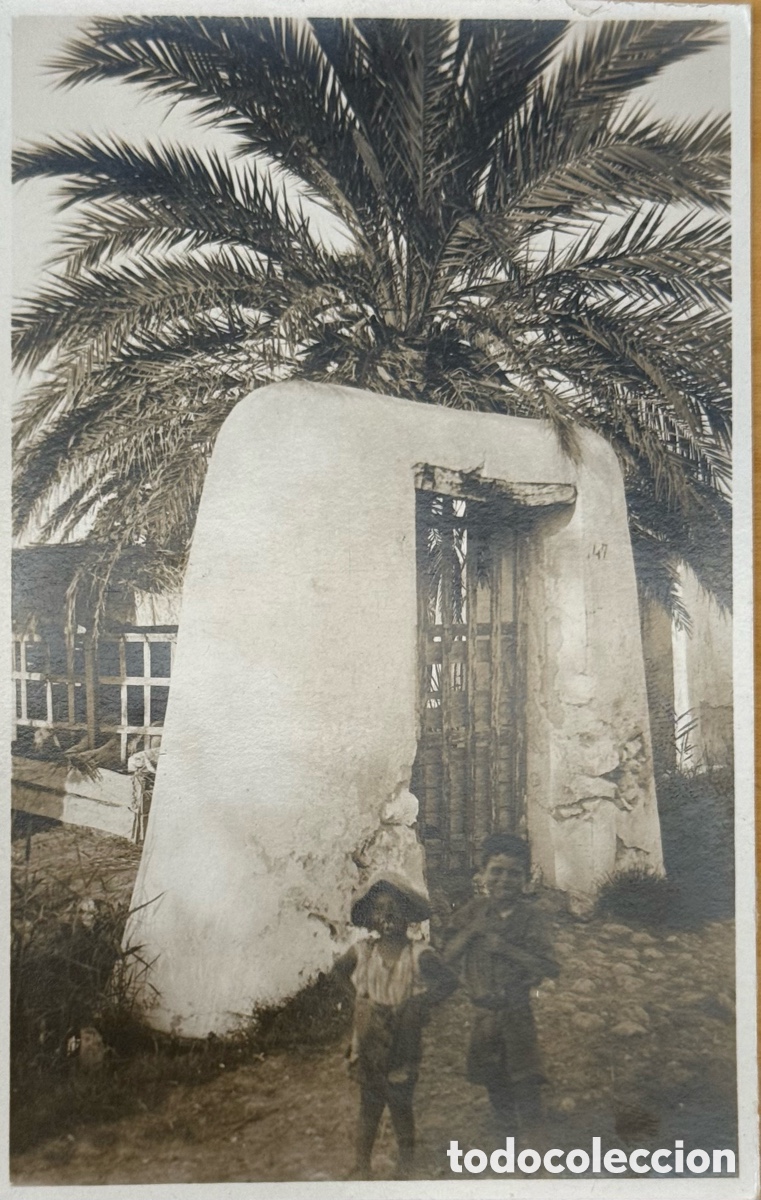 Fotograf&iacute;a antigua: Ibiza p&oacute;rtico con ni&ntilde;os. Postal fotogr&aacute;fica Gaspar RUL- LAN