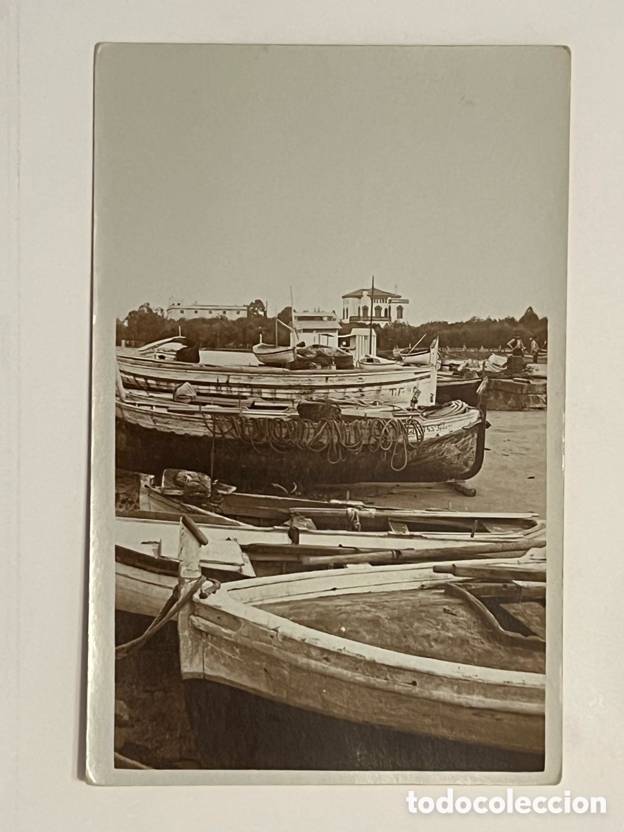 Fotograf&iacute;a antigua: SALOU. CASA BONET.. Fotograf&iacute;a antigua. Vista panor&aacute;mica (h.1900?) Medidas: 14 x 9 cm