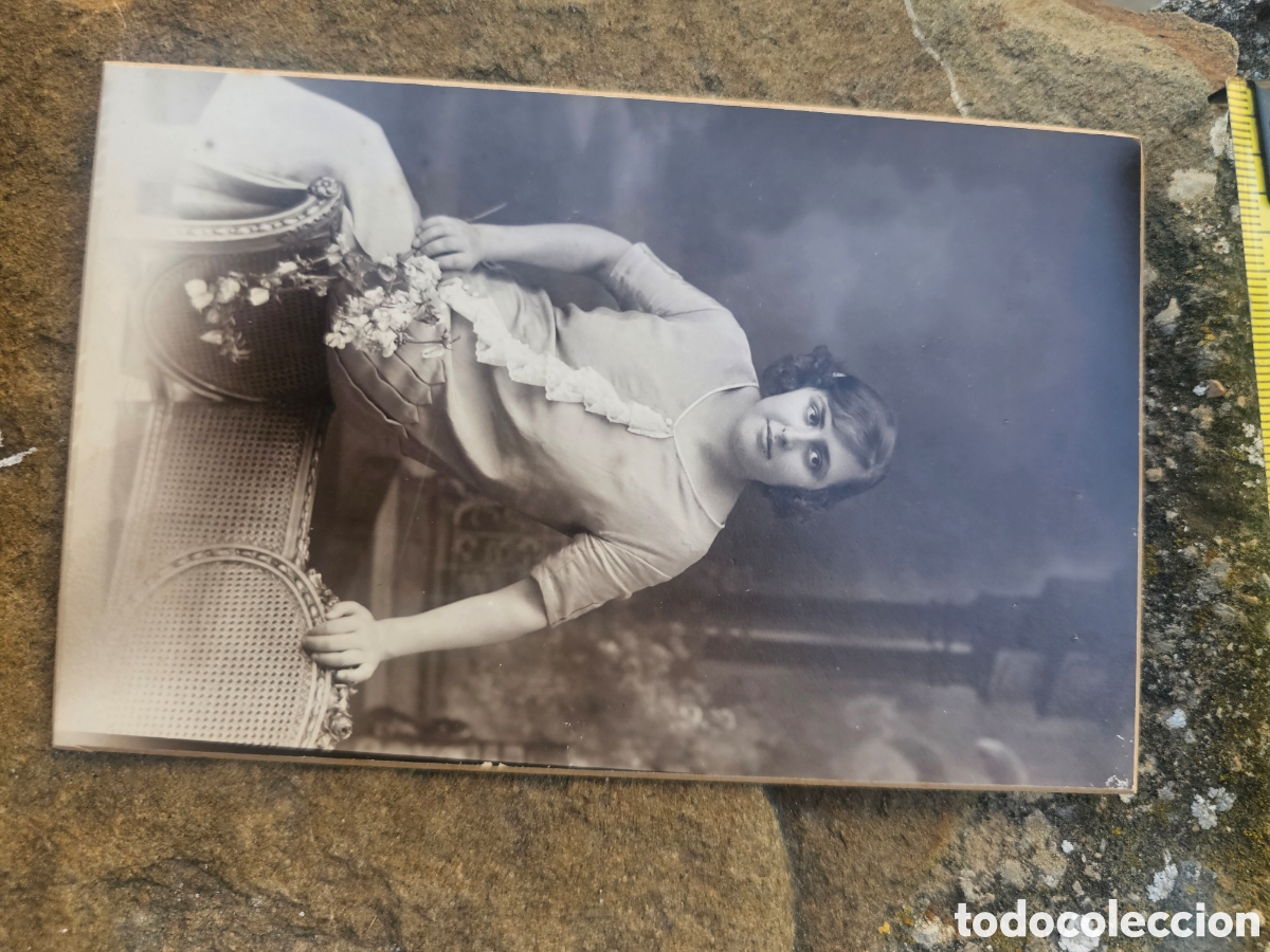 Fotograf&iacute;a antigua: Antigua Postal Fotogr&aacute;fica Retrato Mujer - Fotograf&iacute;a Alonso (Barcelona, A&ntilde;os 20-30)
