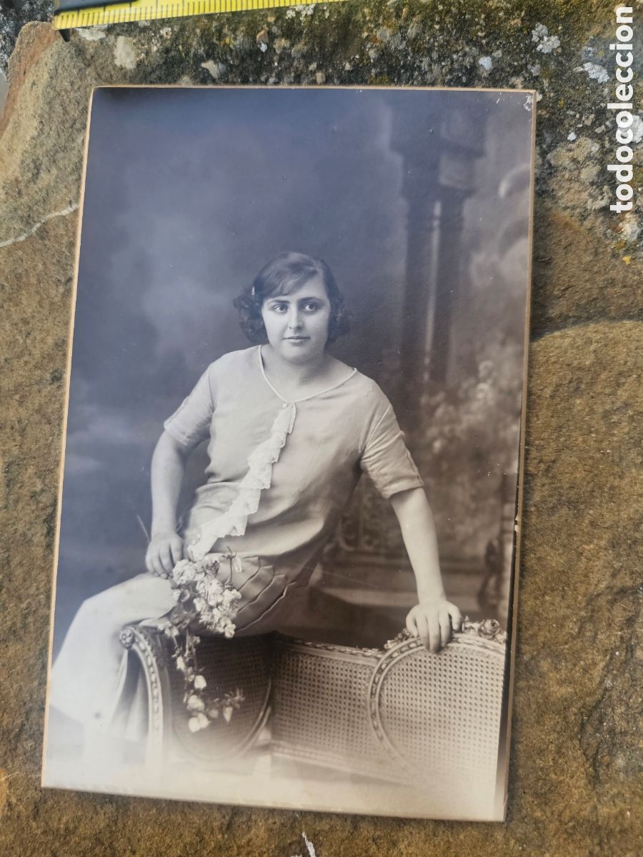 Fotografia antica: Antigua Postal Fotogr&aacute;fica Retrato Mujer - Fotograf&iacute;a Alonso (Barcelona, A&ntilde;os 20-30)